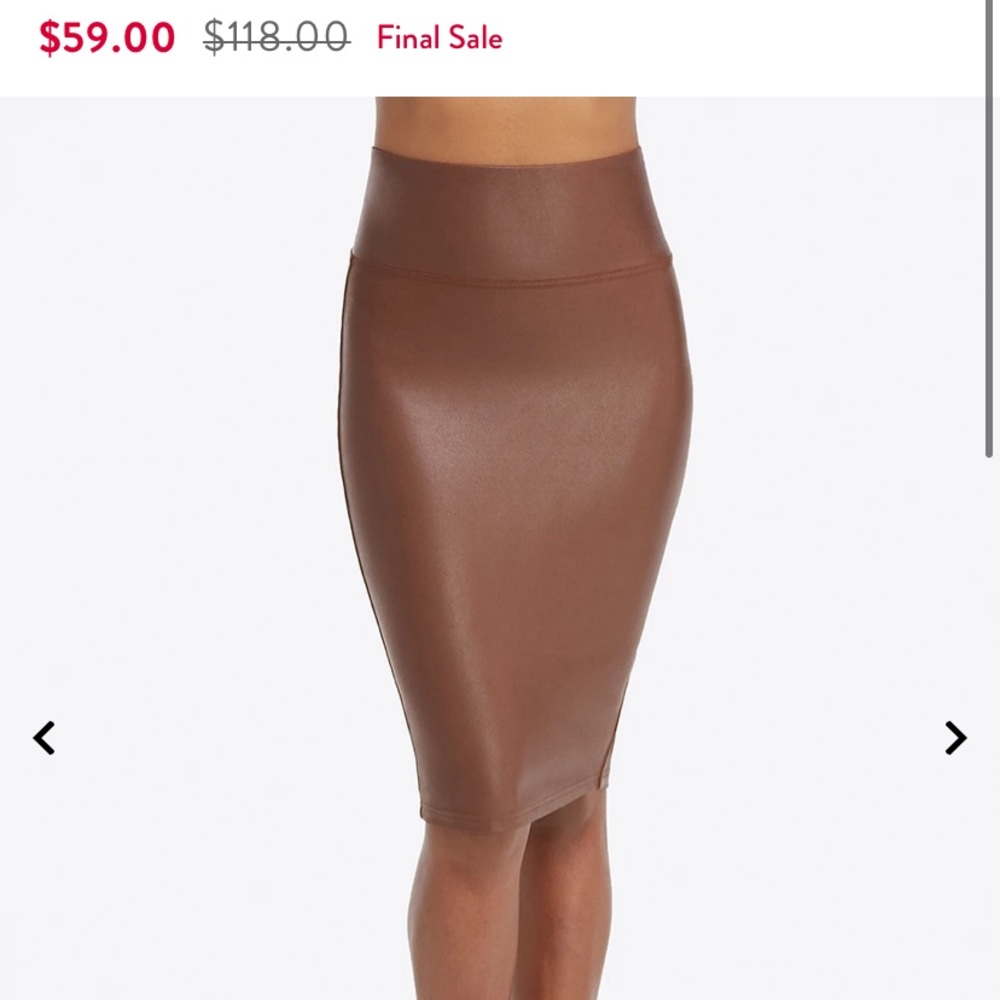 Spanx Faux Leather Pencil Skirt